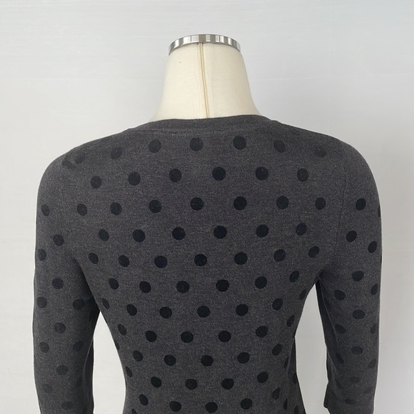 WHBM Gray Polka dot Cadigan Size Small - Picture 9 of 9